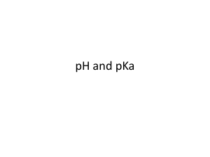 pH and pKa