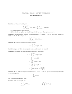 MATH 234 EXAM 1 REVIEW PROBLEMS WITH SOLUTIONS