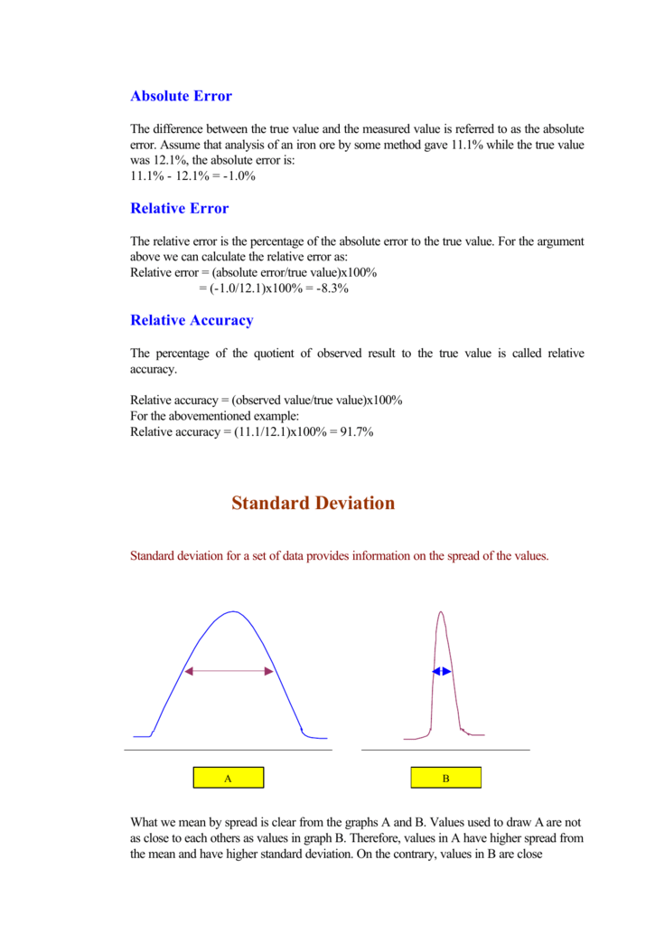 How to calculate the relative standard deviation