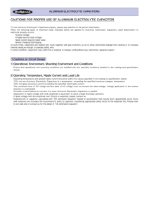 Cautions For Proper Use Of Aluminum Electrolytic Capacitor