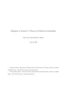 Delegates or Trustees? A Theory of Political