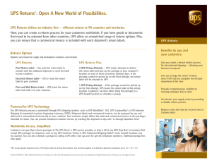UPS Returns®: Open A New World of Possibilities.