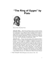 “The Ring of Gyges” by Plato