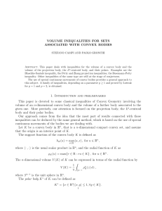 volume inequalities for sets associated with convex bodies