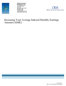 Increasing Your Average Indexed Monthly Earnings Amount (AIME)