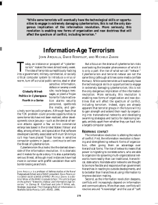 Information-Age Terrorism - Naval Postgraduate School