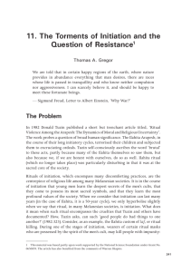The Torments of Initiation and the Question of Resistance