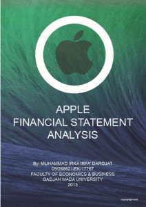 Apple Financial Statement Analysis
