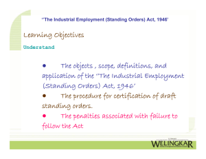 The Industrial Employment (Standing Order