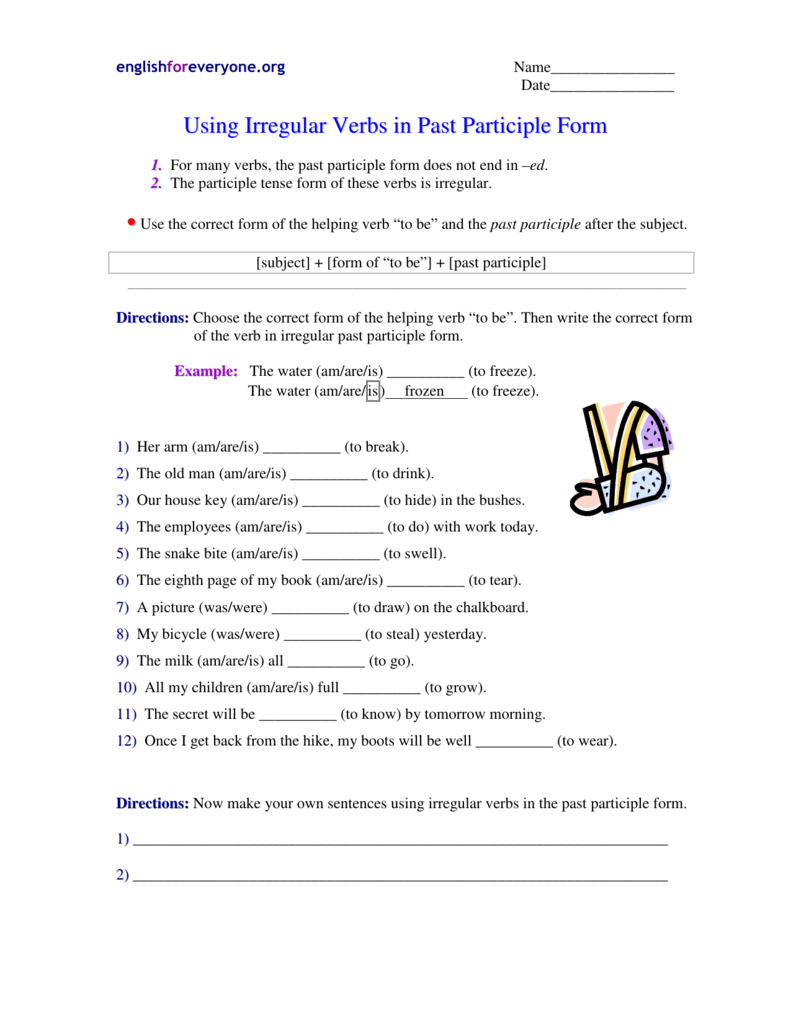 using-irregular-verbs-in-past-participle-form