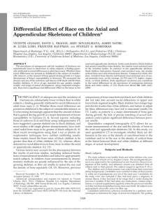 Differential Effect of Race on the Axial and Appendicular Skeletons