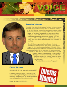 President's Corner Career Services