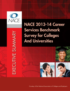 NACE 2013-14 Career Services Benchmark Survey For Colleges