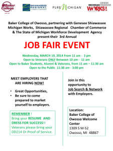 Baker College and State of Michigan Career and Job Fair