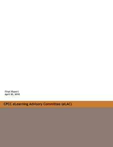 CPCC eLearning Advisory Committee (eLAC)