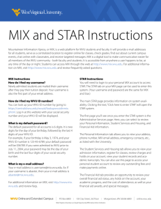 MIX and STAR Instructions