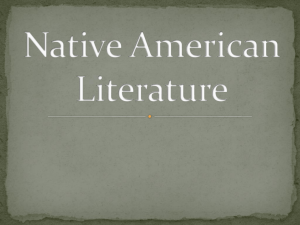 Native American Literature Powerpoint