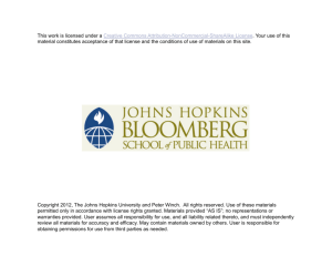 Ecological models - Johns Hopkins Bloomberg School of Public