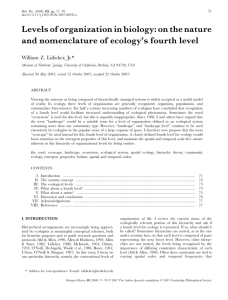 Levels of organization in biology: on the nature and nomenclature of