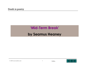 Mid- Term Break' by Seamus Heaney