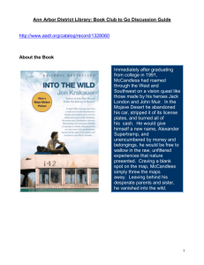 Guide (large print): Book clubs to go : Into The Wild.