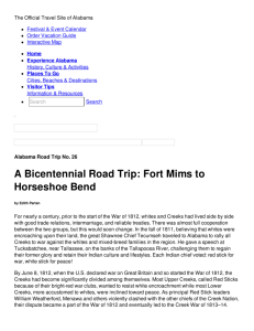 A Bicentennial Road Trip: Fort Mims to Horseshoe Bend