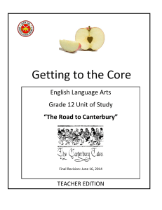 ELA Grade 12 Unit of Study: "The Road to Canterbury"