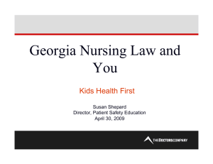 Georgia Nursing Law and You