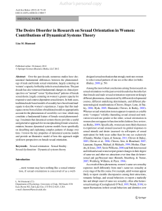 The desire disorder in research on sexual orientation in women