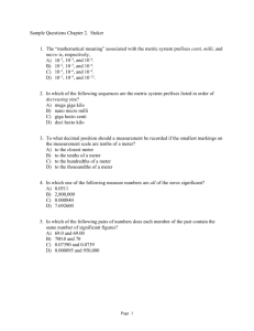 Sample Questions Chapter 2. Stoker 1. The “mathematical meaning