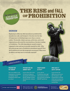 Prohibition Essay - American Spirits: The Rise and Fall of Prohibition