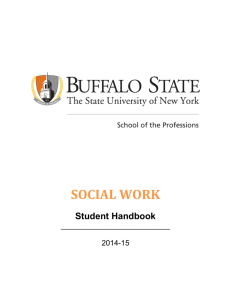 Handbook - Social Work - Buffalo State College