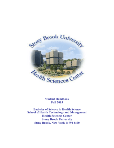 Health Science Student Handbook Fall 2015