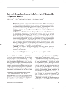 Internal Organ Involvement in IgG4-related Sialadenitis: A Systemic