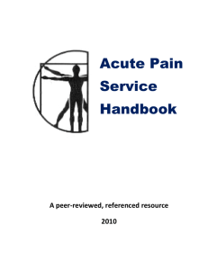 Acute Pain Service Handbook