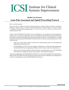 Acute Pain Assessment and Opioid Prescribing Protocol