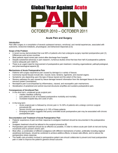 Acute Pain and Surgery