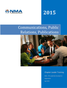 Communications, Public Relations, Publications