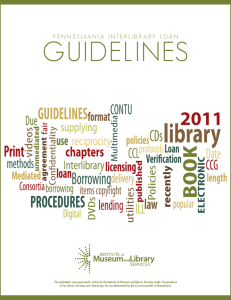 2011 Pennsylvania Interlibrary Loan Guidelines