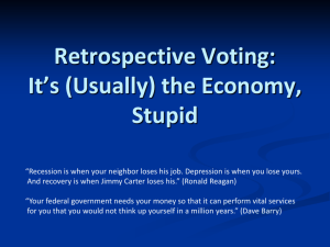 Retrospective Voting: It's (Usually) the Economy, Stupid