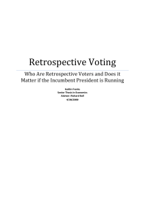 Retrospective Voting - Senior Theses, Papers & Projects