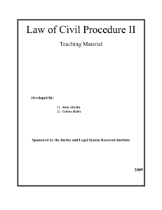 Law of Civil Procedure II