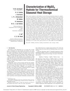 Characterization of MgSO4 Hydrate for Thermochemical Seasonal