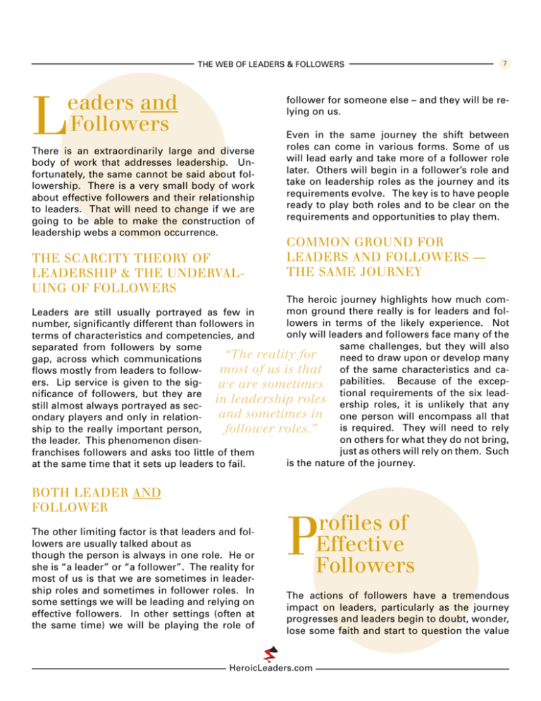 Leaders and Followers Profiles of Effective Followers