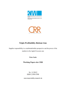 Triple-profitability-bottom Line - Center for Responsibility Research