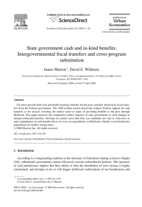 State government cash and in-kind benefits