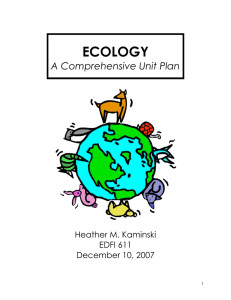 Ecology Unit Plan - College of Education & Human Development