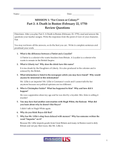Part 2: A Death in Boston (February 22, 1770
