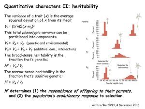 Quantitative traits 2