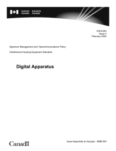 ICES-003 Issue 4 - Digital Apparatus